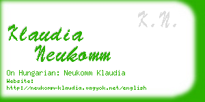 klaudia neukomm business card